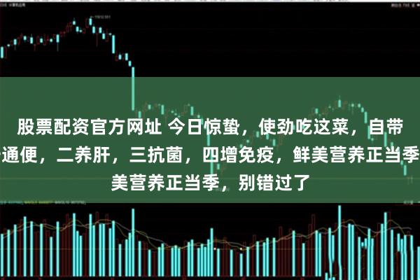 股票配资官方网址 今日惊蛰，使劲吃这菜，自带青霉素，一通便，二养肝，三抗菌，四增免疫，鲜美营养正当季，别错过了